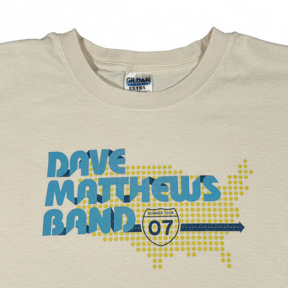 Dave Matthews Band Shirt Adult EXTRA LARGE White Band Music DMB Tour 2007 Y2K - Picture 3 of 9